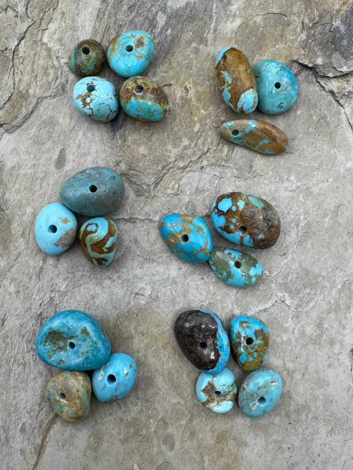 RARE Number 8 Turquoise (Nevada) Large Hole Bead Sets