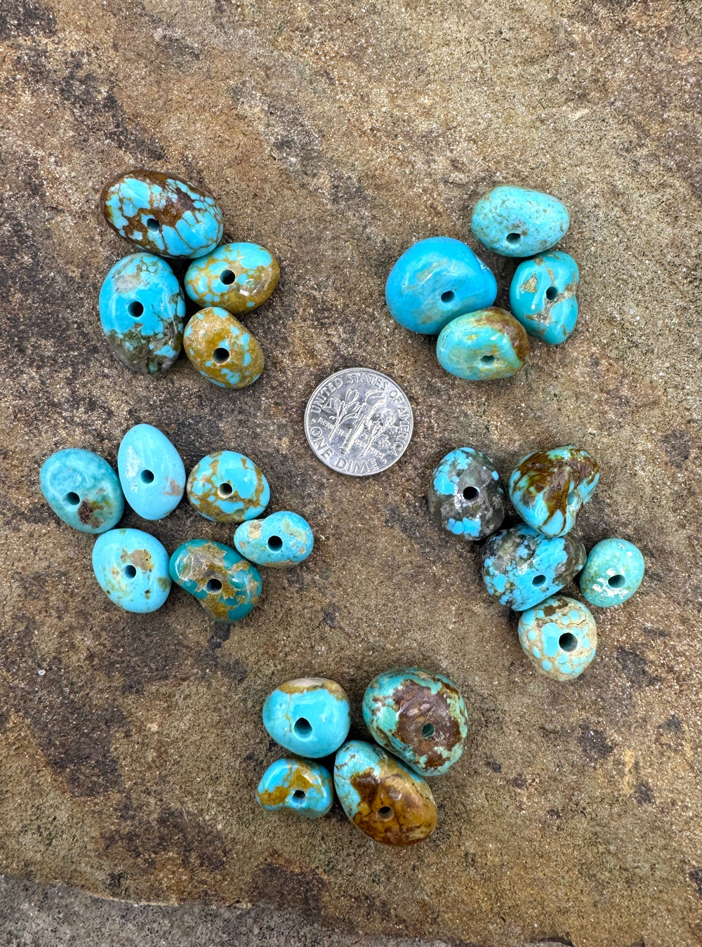 RARE Number 8 Turquoise (Nevada) Large Hole Bead Sets