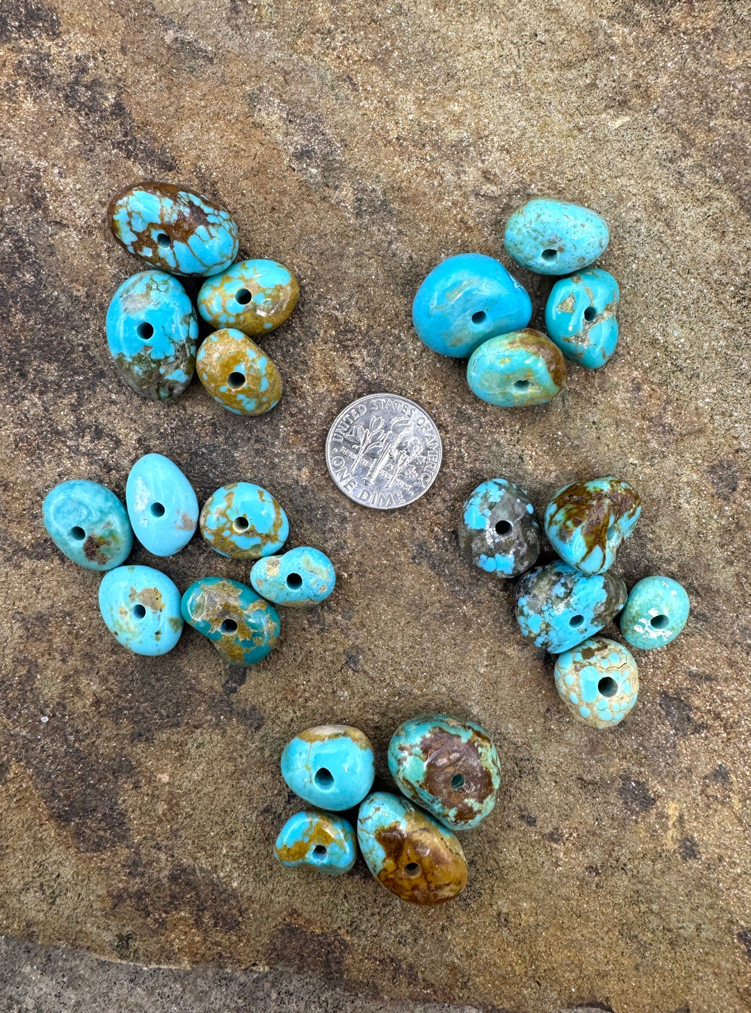 RARE Number 8 Turquoise (Nevada) Large Hole Bead Sets