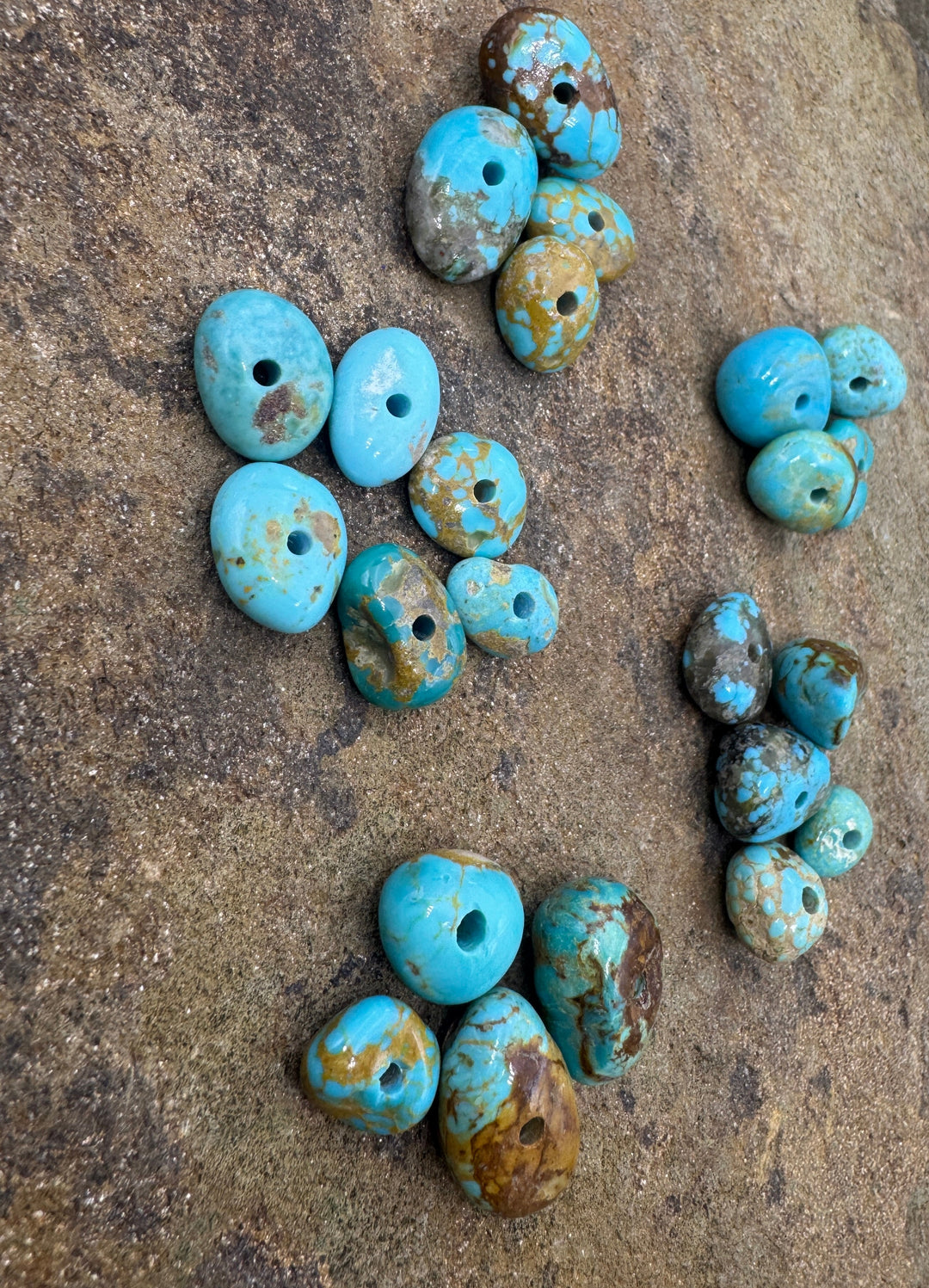 RARE Number 8 Turquoise (Nevada) Large Hole Bead Sets