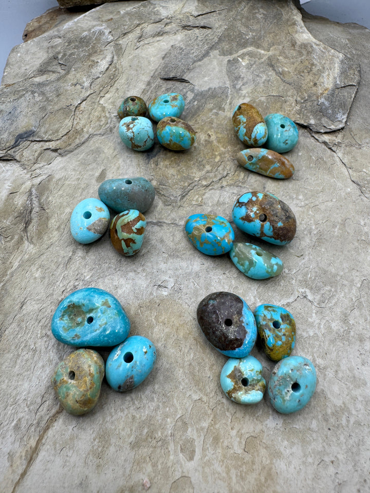 RARE Number 8 Turquoise (Nevada) Large Hole Bead Sets