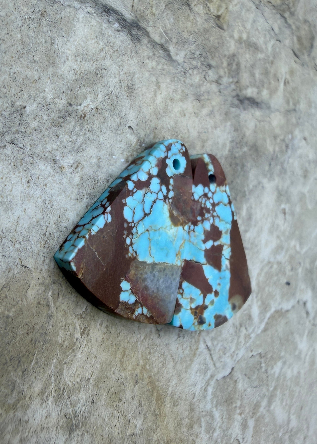 RARE Number 8 Turquoise (Nevada) Matching Earring Slab Bead