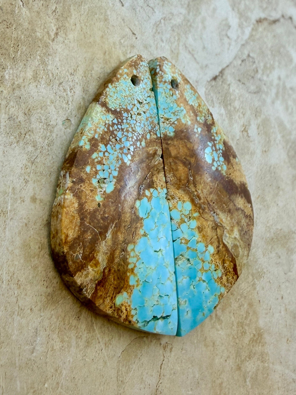 RARE Number 8 Turquoise (Nevada) Matching Earring Slab Bead