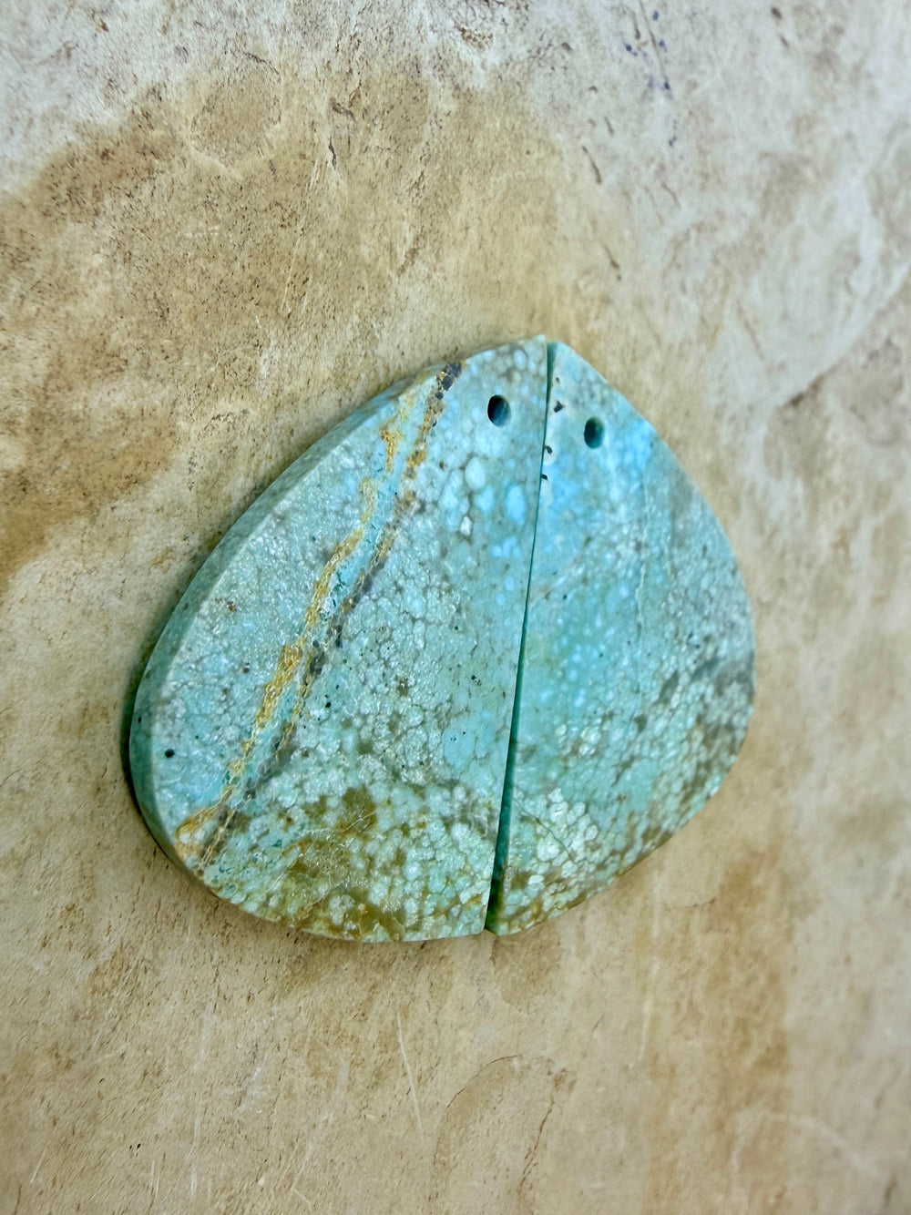 RARE Number 8 Turquoise (Nevada) Matching Earring Slab Bead
