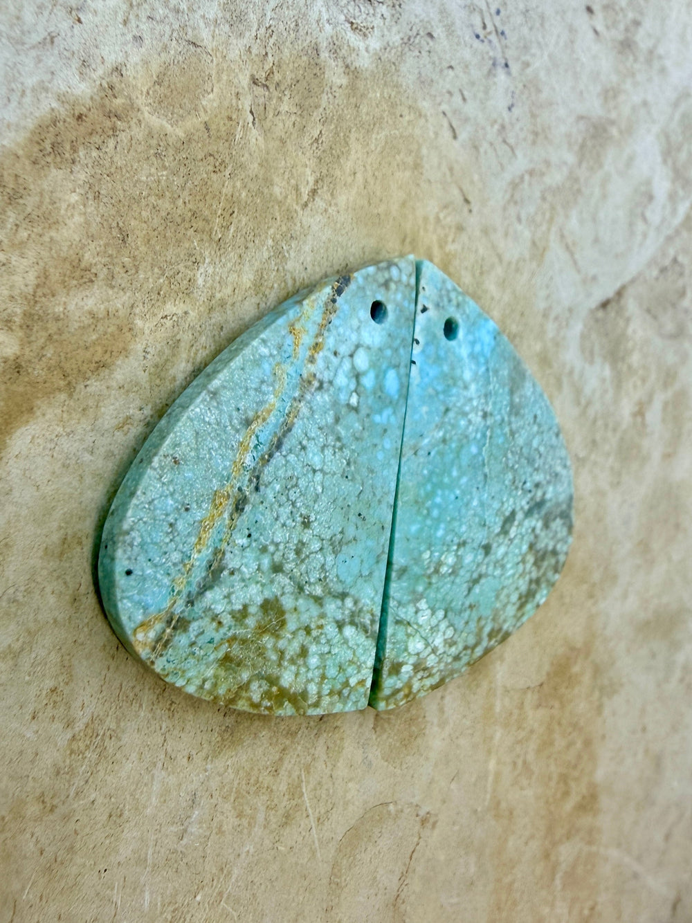 RARE Number 8 Turquoise (Nevada) Matching Earring Slab Bead