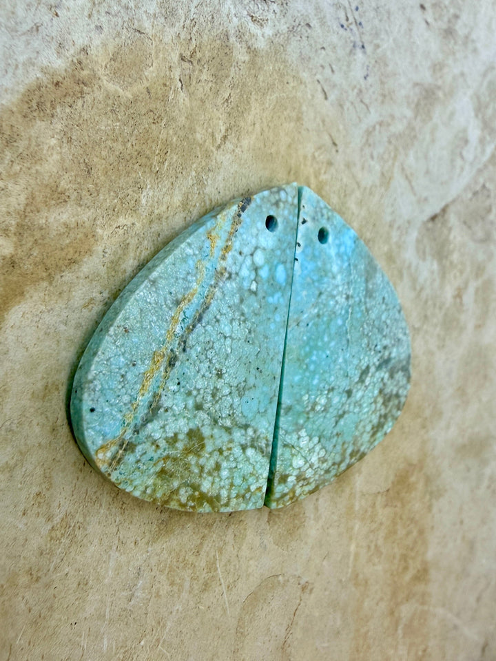 RARE Number 8 Turquoise (Nevada) Matching Earring Slab Bead