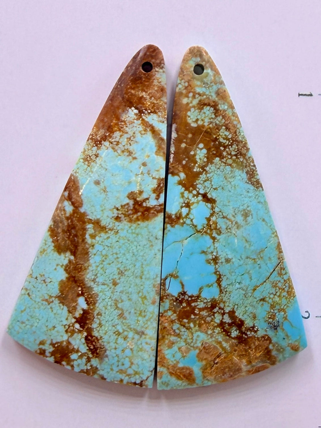 RARE Number 8 Turquoise (Nevada) Matching Earring Slab Bead