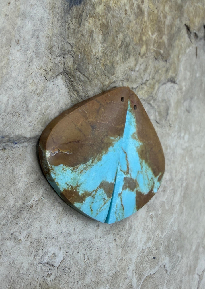 RARE Number 8 Turquoise (Nevada) Matching Earring Slab Bead