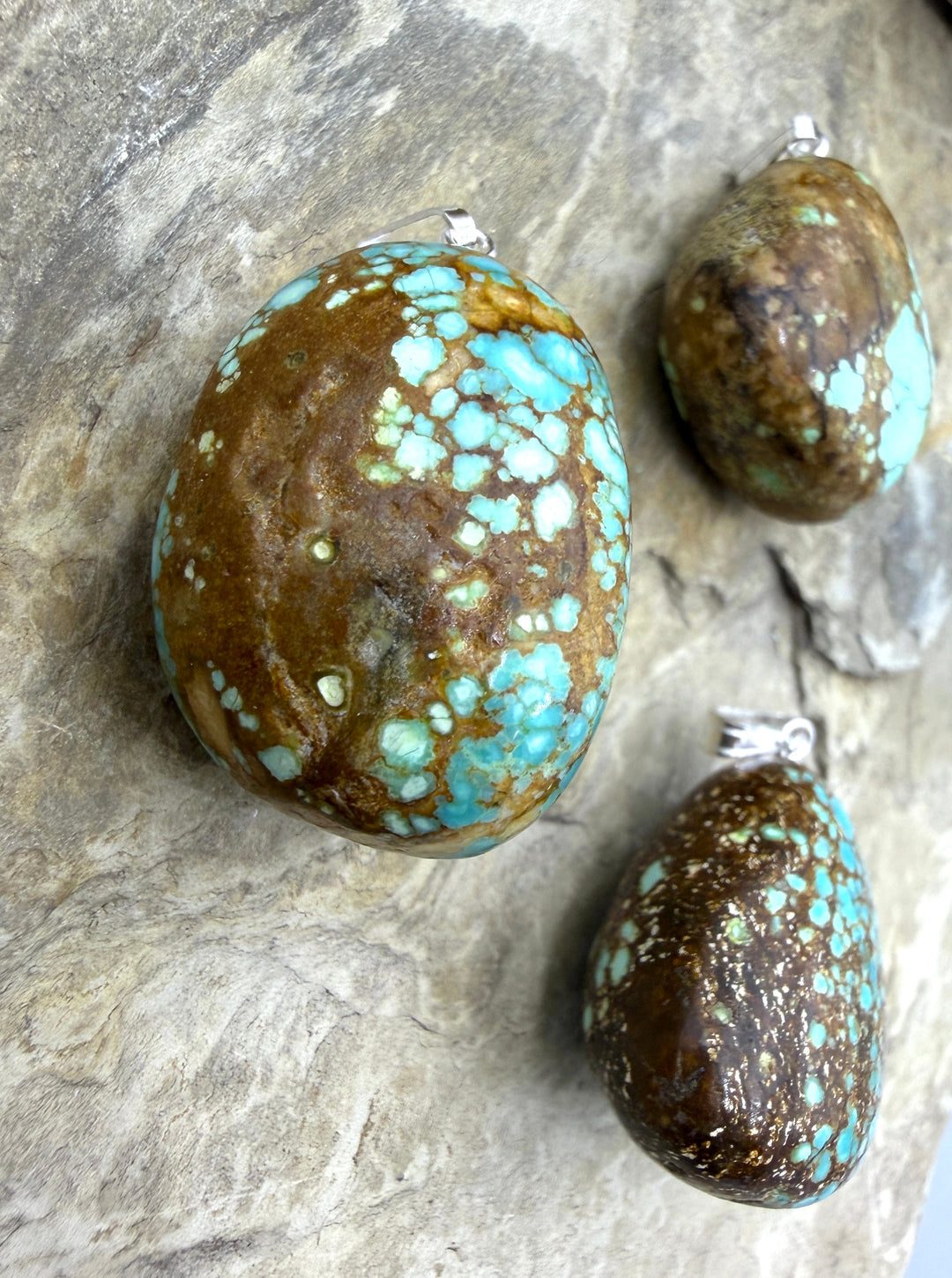 RARE Number 8 Turquoise (Nevada) Pendant with Sterling