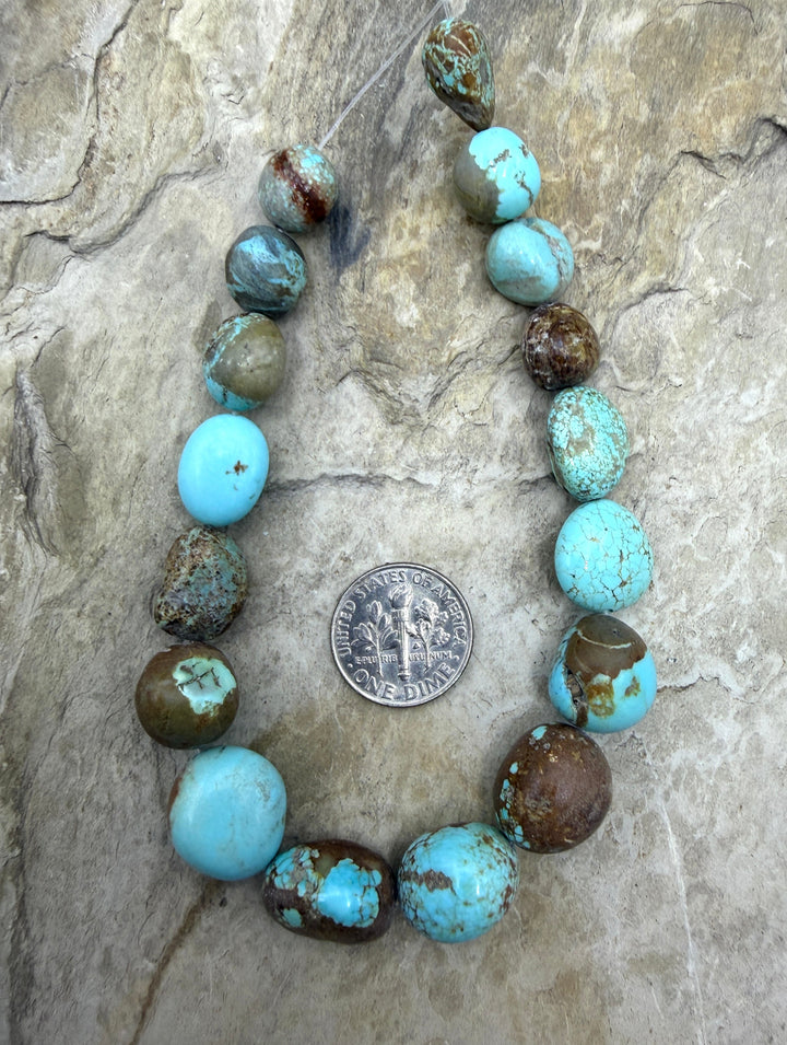 RARE Number 8 Turquoise (Nevada) Rounded Graduated Nugget