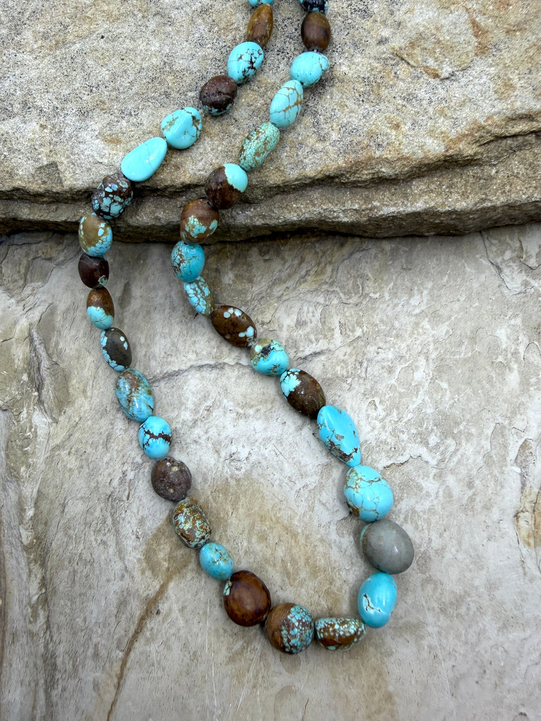 RARE Number 8 Turquoise (Nevada) Rounded Nugget Beads