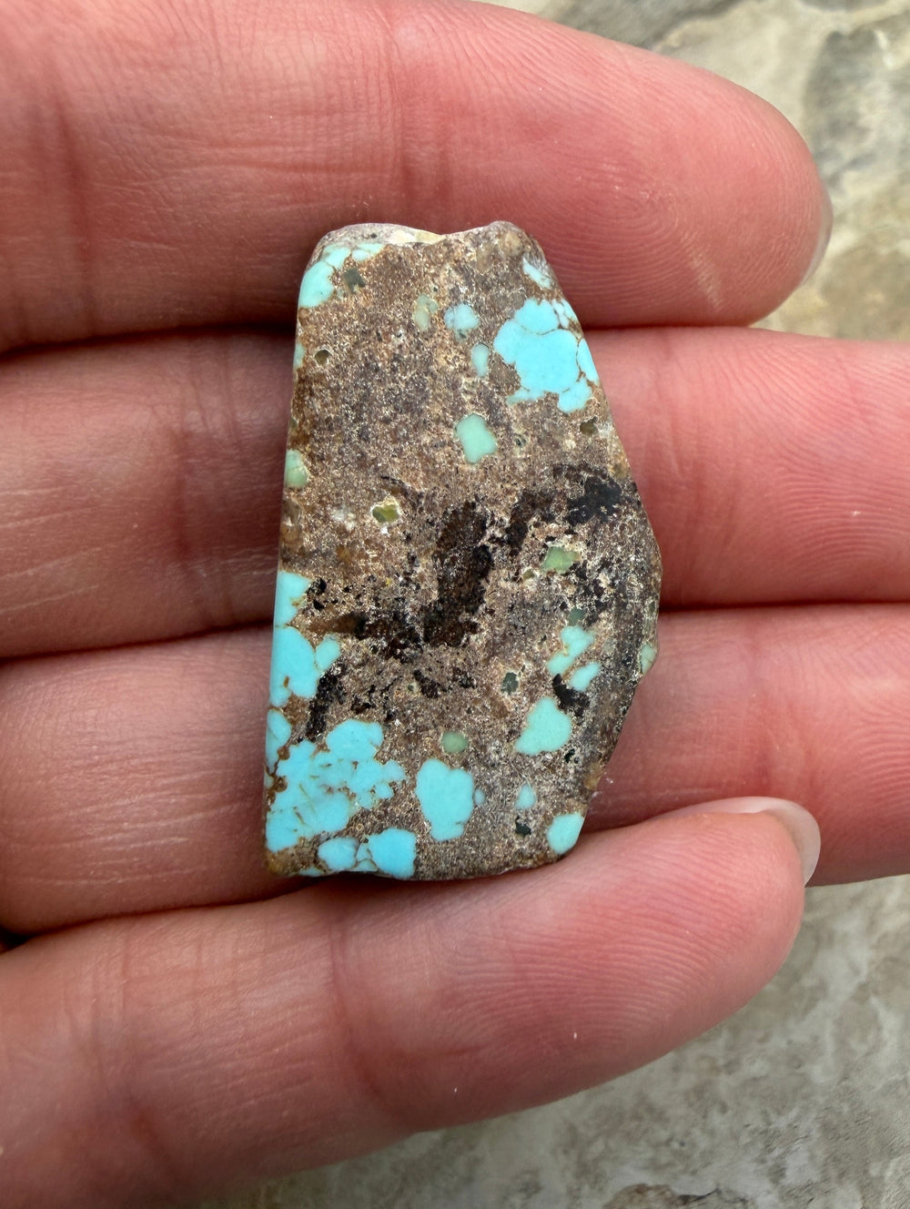 RARE Number 8 Turquoise (Nevada) Slab Beads (Large Hole)