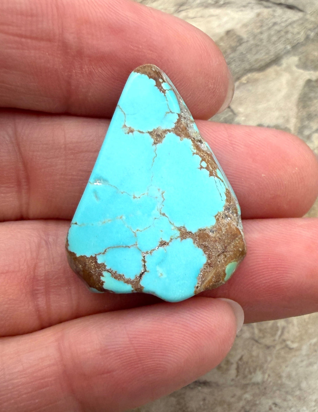 RARE Number 8 Turquoise (Nevada) Slab Beads (Large Hole)