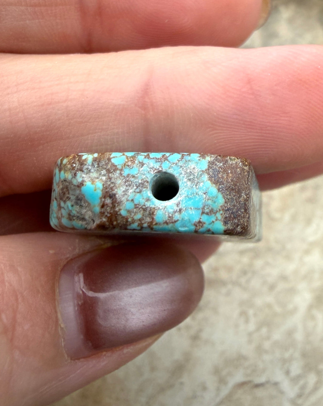 RARE Number 8 Turquoise (Nevada) Slab Beads (Large Hole)