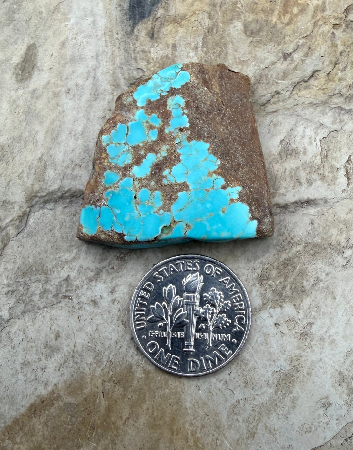 RARE Number 8 Turquoise (Nevada) Slab Beads (Large Hole)