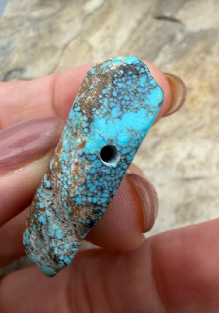 RARE Number 8 Turquoise (Nevada) Slab Beads (Large Hole)