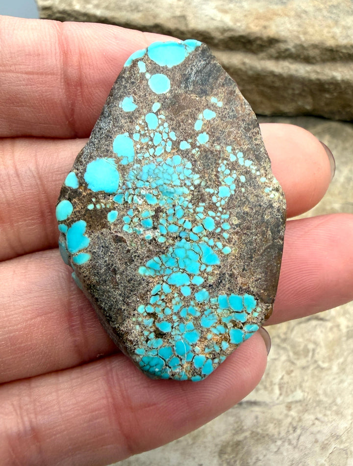 RARE Number 8 Turquoise (Nevada) Slab Beads (Large Hole)