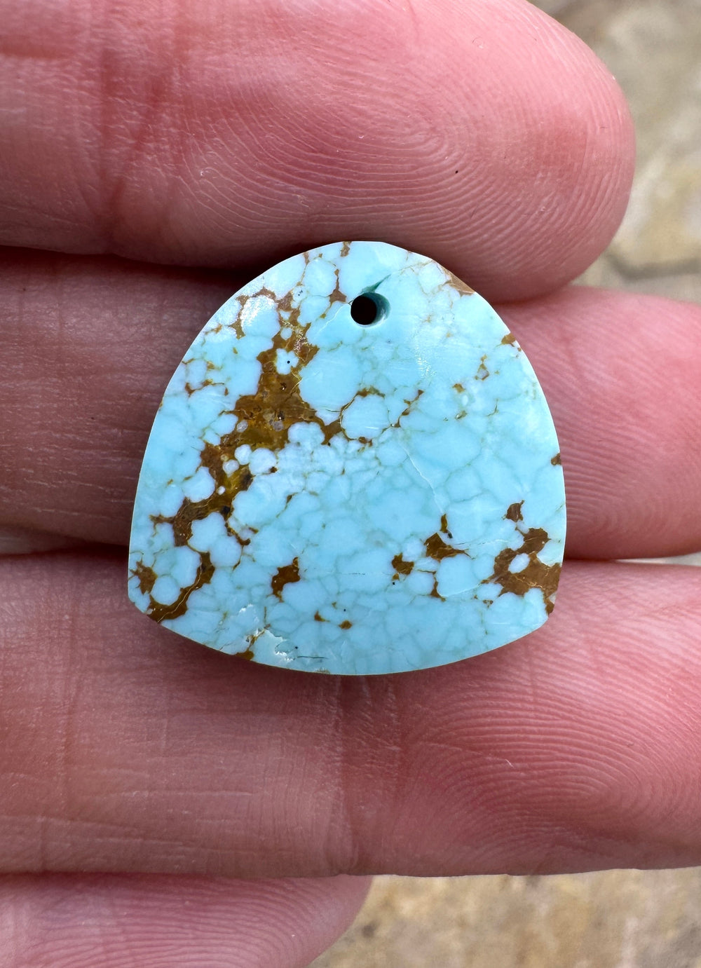 RARE Number 8 Turquoise (Nevada) Small Focal Pendant Bead