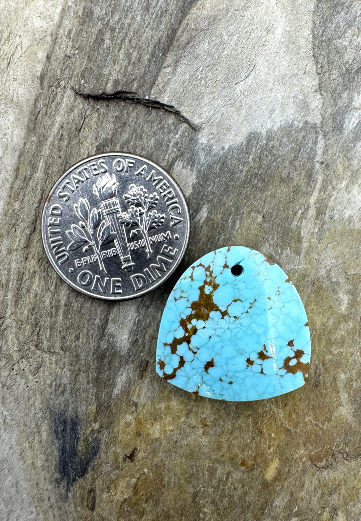 RARE Number 8 Turquoise (Nevada) Small Focal Pendant Bead