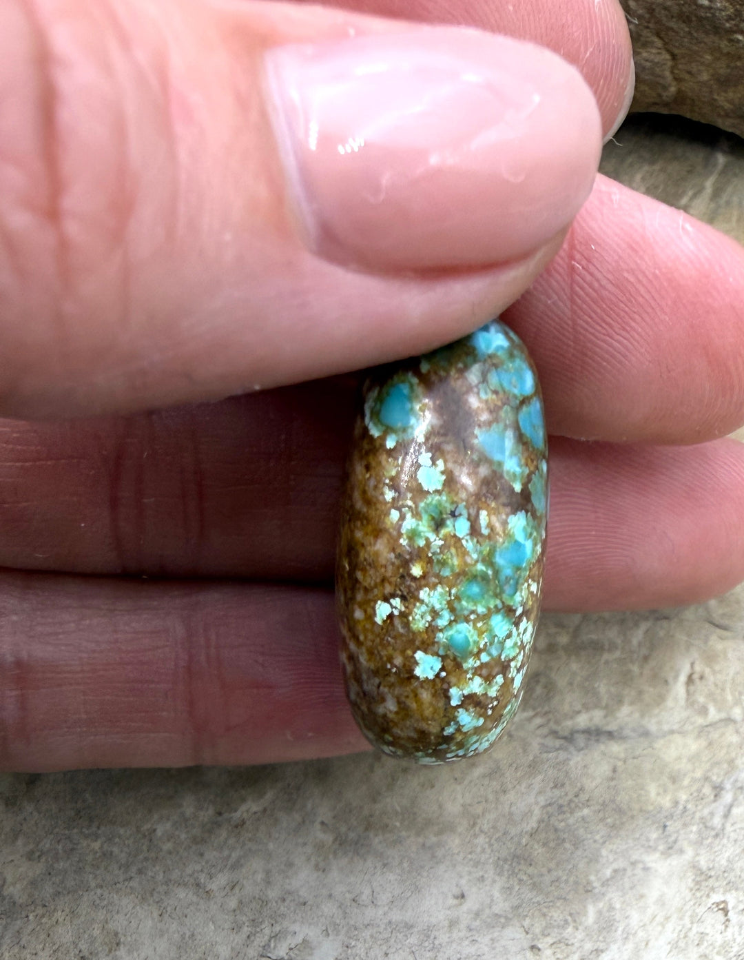 RARE Number 8 Turquoise (Nevada) Smooth Nugget Pendant