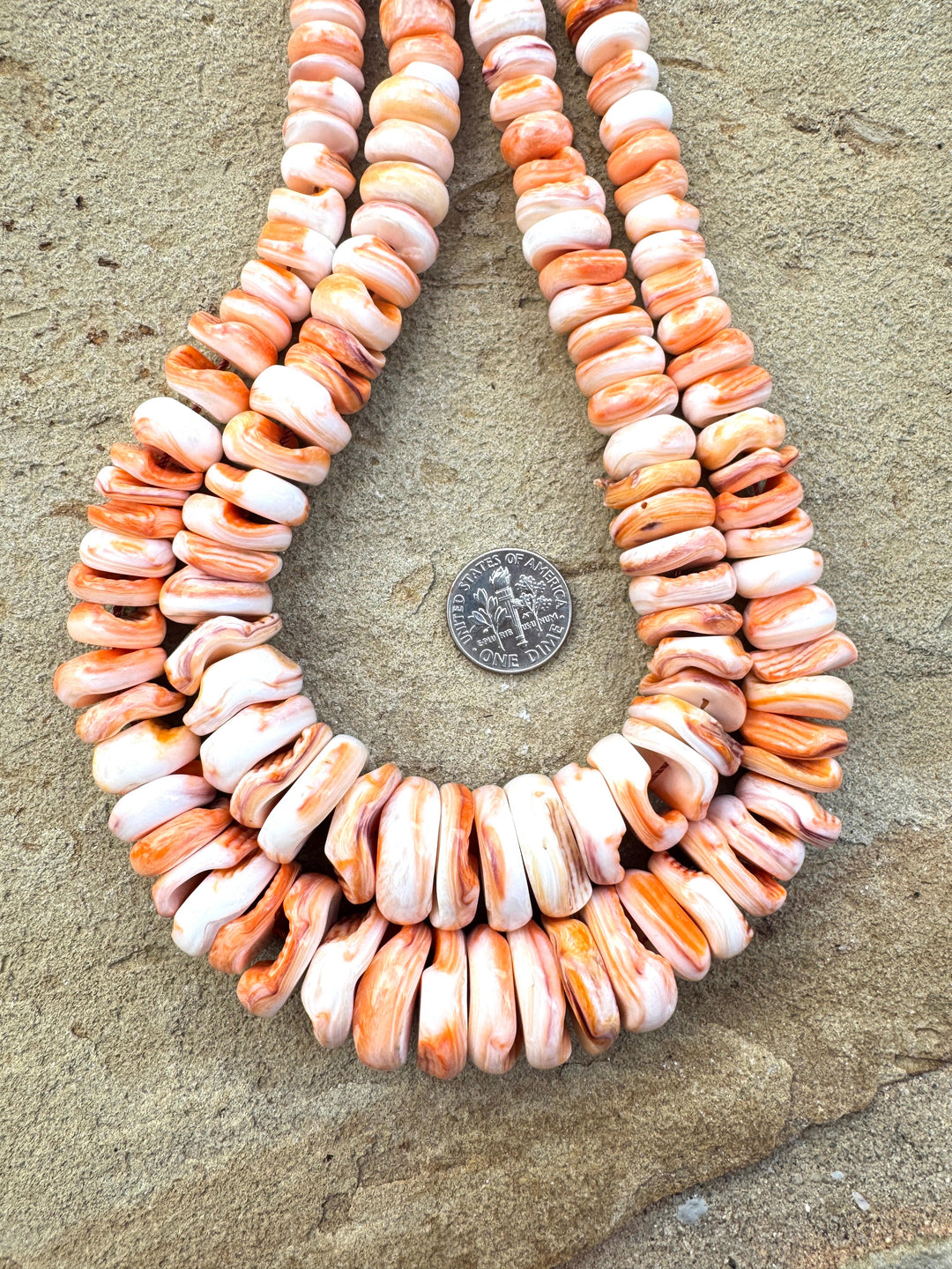 RARE Orange Lions Paw BIG Graduated 8-18mm Irregular