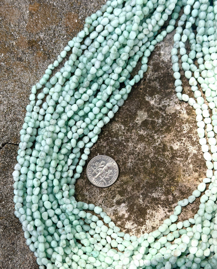 RARE Paloma Variscite (Mexico) 4mm Smooth Rounded Nugget