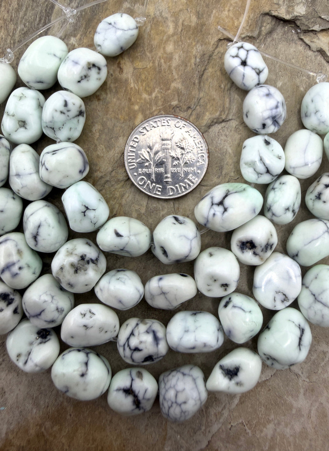 RARE Paloma Variscite (Mexico) Nugget Beads 8x10-10x14mm 4