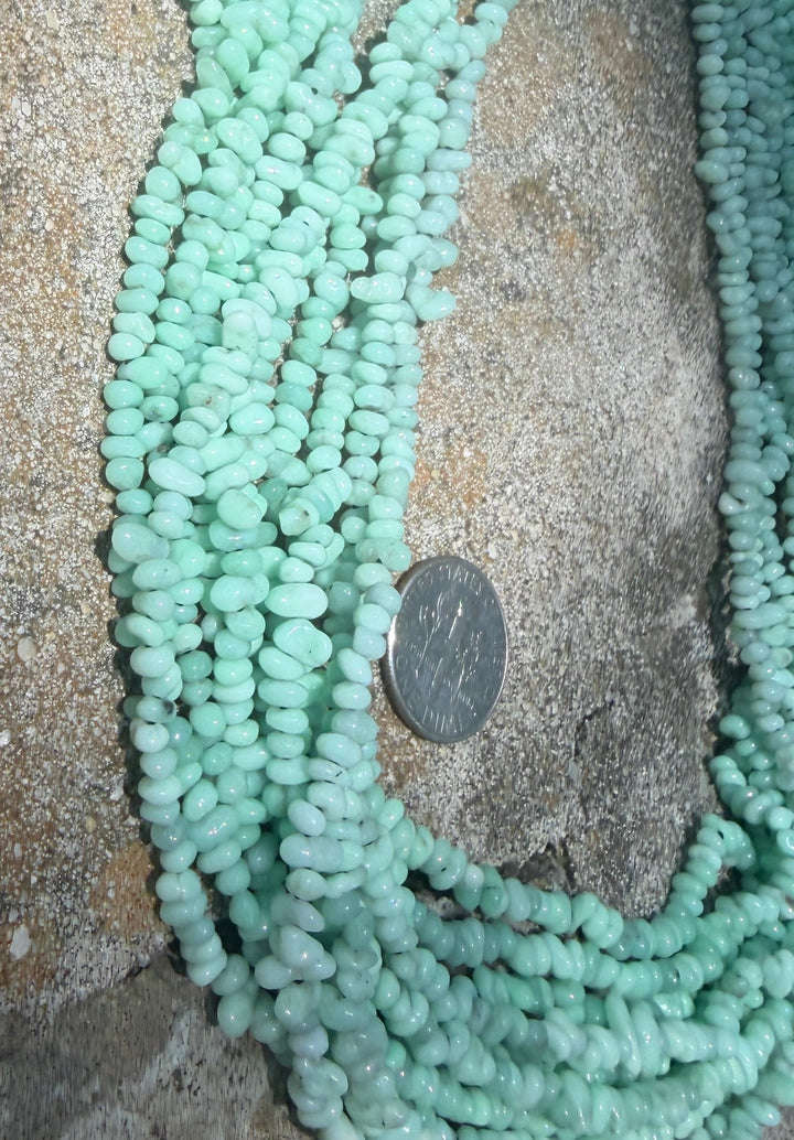 RARE Paloma Variscite (Mexico) Samll Nugget Beads 3-4mm