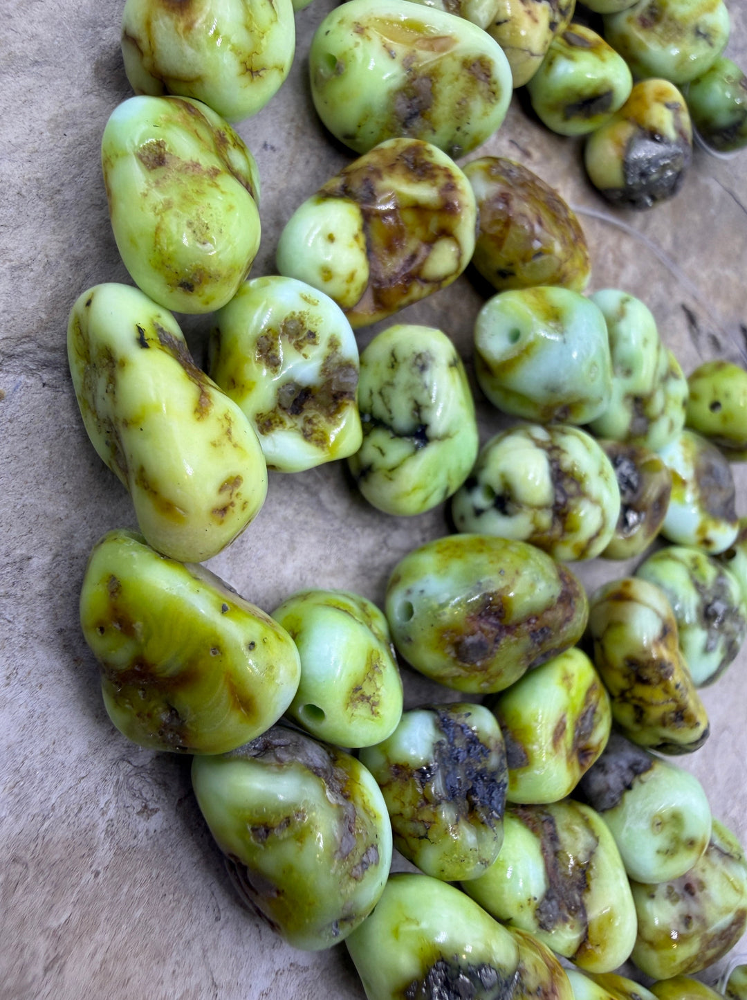 RARE Palomino Variscite 10mm-10x15mm Nugget Beads Package