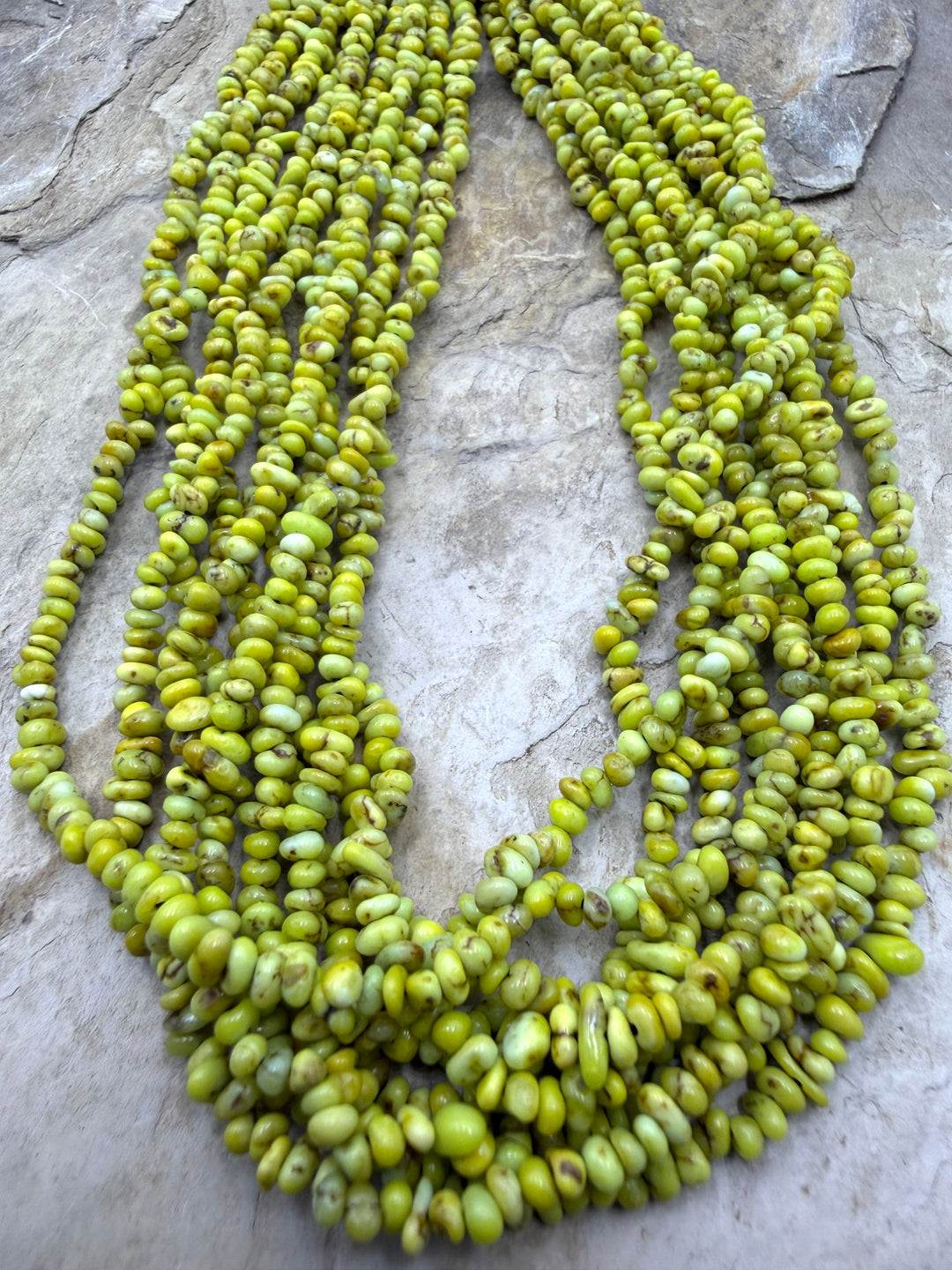 RARE Palomino Variscite 3-4mm Smooth Nugget Bead 18 Inch