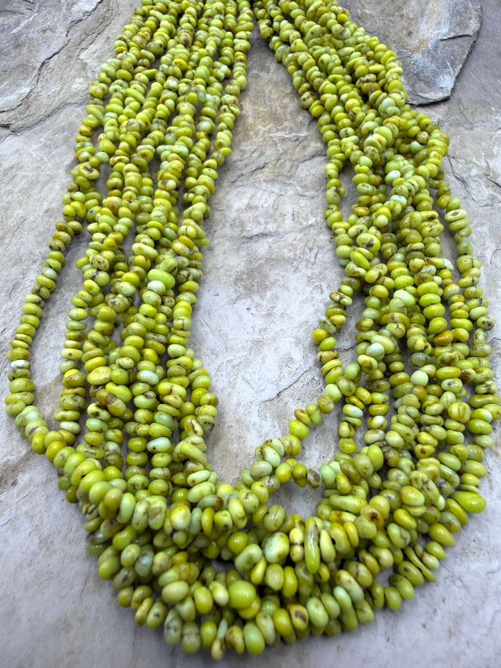 RARE Palomino Variscite 3-4mm Smooth Nugget Bead 18 Inch