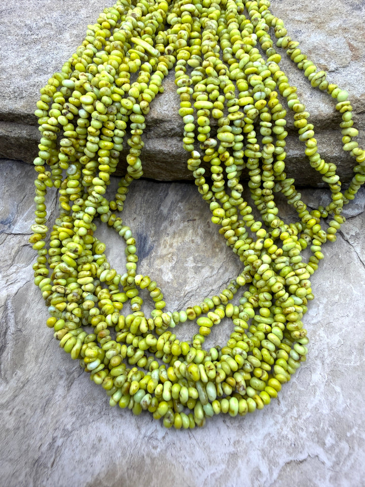RARE Palomino Variscite 3-4mm Smooth Nugget Bead 18 Inch