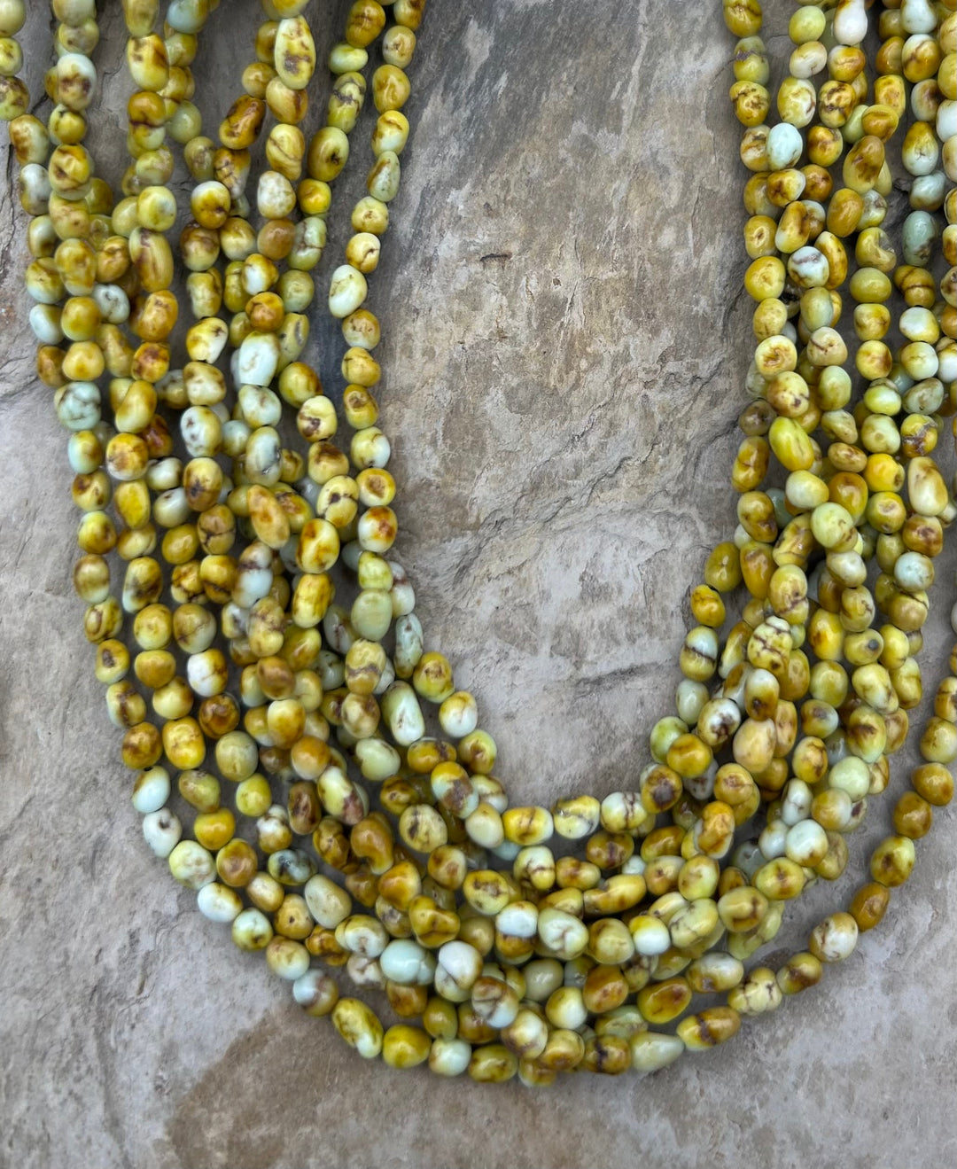 RARE Palomino Variscite 3-5.5mm Smooth Rounded Nugget Beads