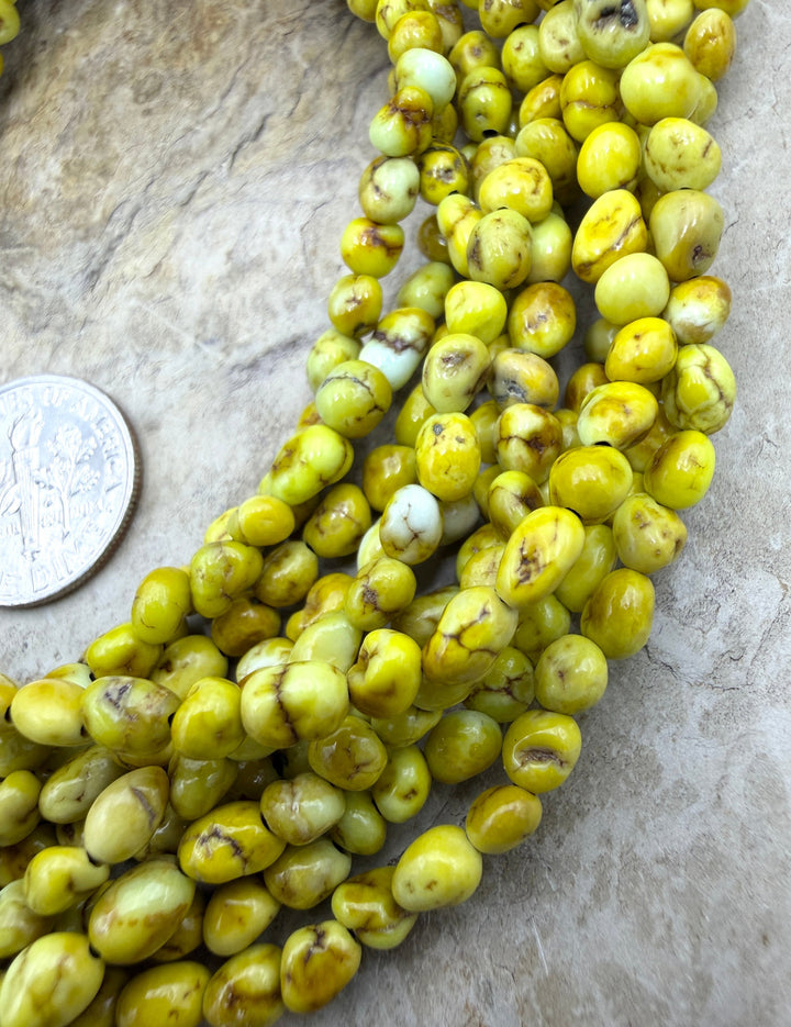 RARE Palomino Variscite 4-4.5mm Smooth Rounded Nugget Beads