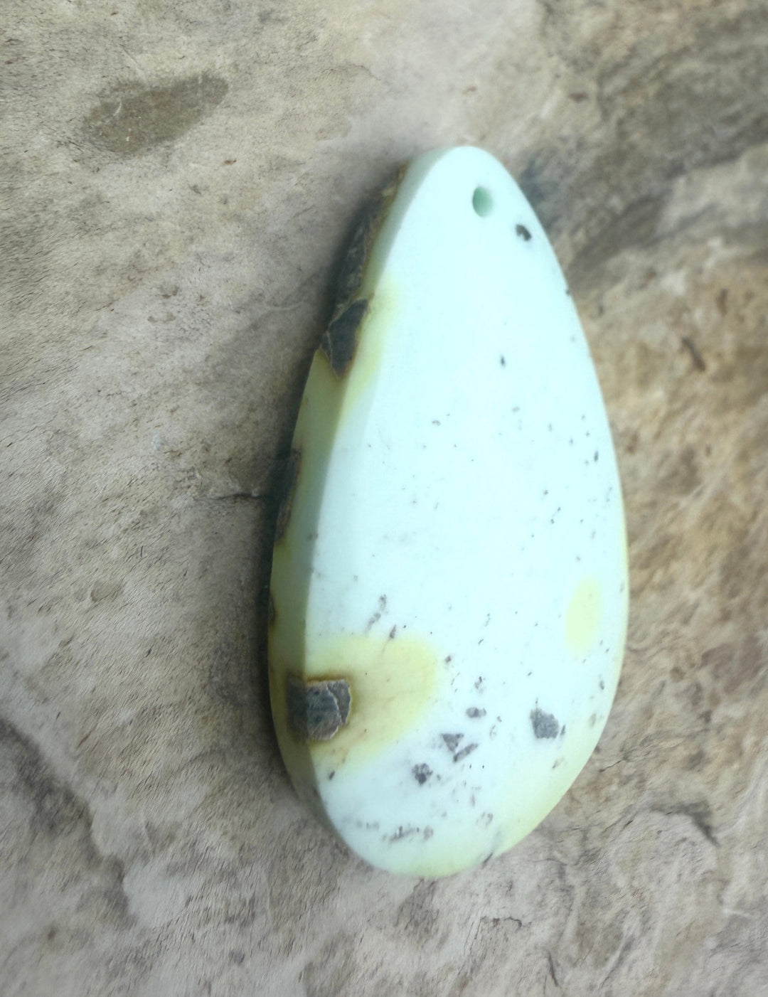 RARE Palomino Variscite Focal Pendant Bead 21x34mm