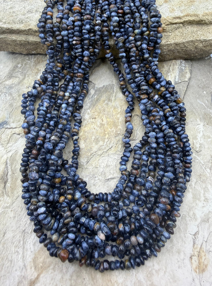RARE Premium Blue Pietersite (Namibia) 4-4.5mm Nugget Beads