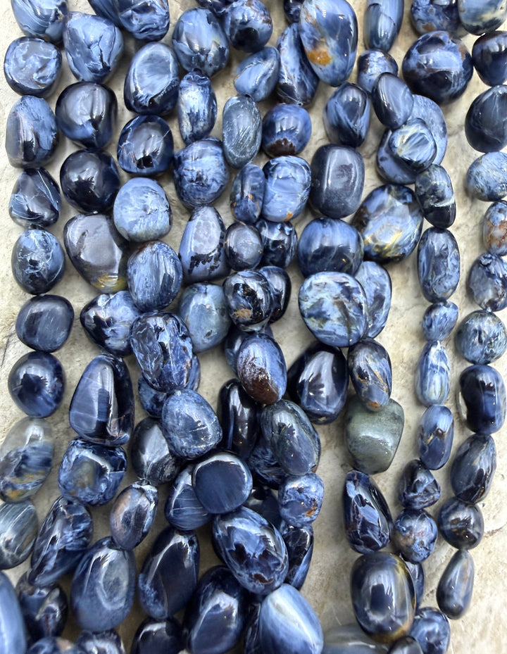 RARE Premium Blue Pietersite (Namibia) 4-7mm Nugget Beads