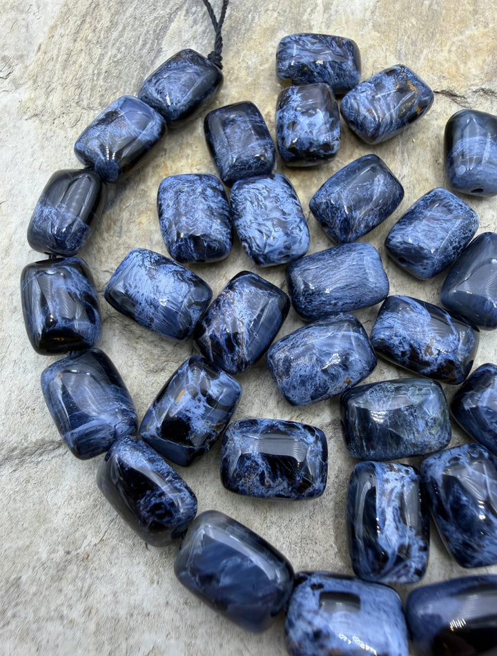 RARE Premium Blue Pietersite (Namibia) 8x11mm Pillow Shaped