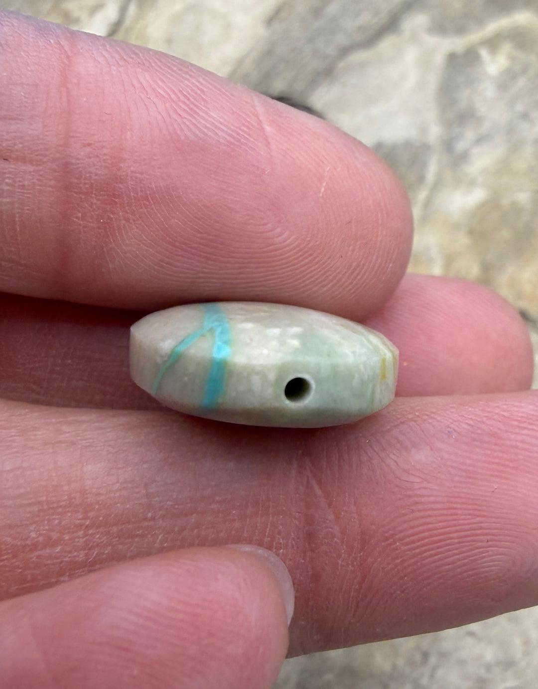 RARE Royston Ribbon Turquoise (NV) 15x24mm Oval Focal Bead