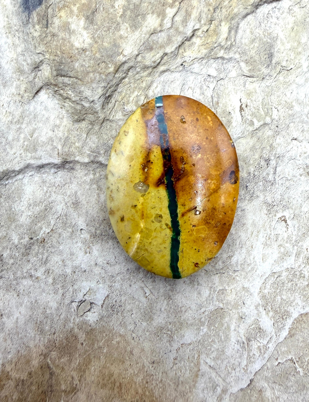 RARE Royston Ribbon Turquoise (NV) 21x38mm Oval Focal Bead