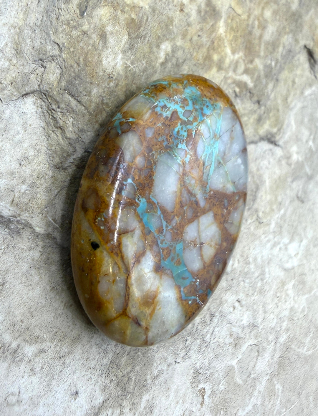 RARE Royston Ribbon Turquoise (NV) 24x32mm BIG Oval Focal