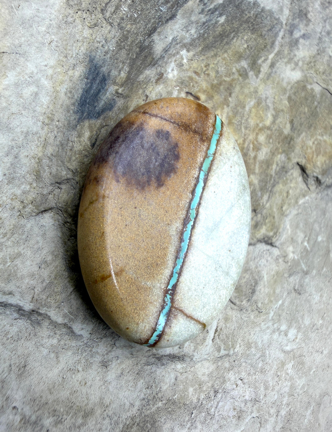 RARE Royston Ribbon Turquoise (NV) 28x36mm BIG Oval Focal