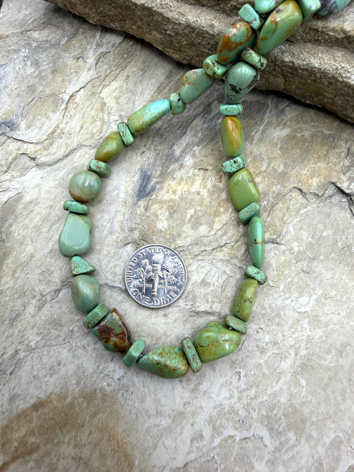 RARE Royston Turquoise (NV) Designer Nugget Strand 15