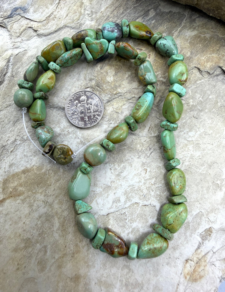 RARE Royston Turquoise (NV) Designer Nugget Strand 15