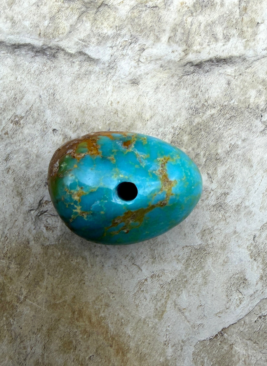 RARE Royston Turquoise (NV) HUGE Focal Bead 14x19x13mm