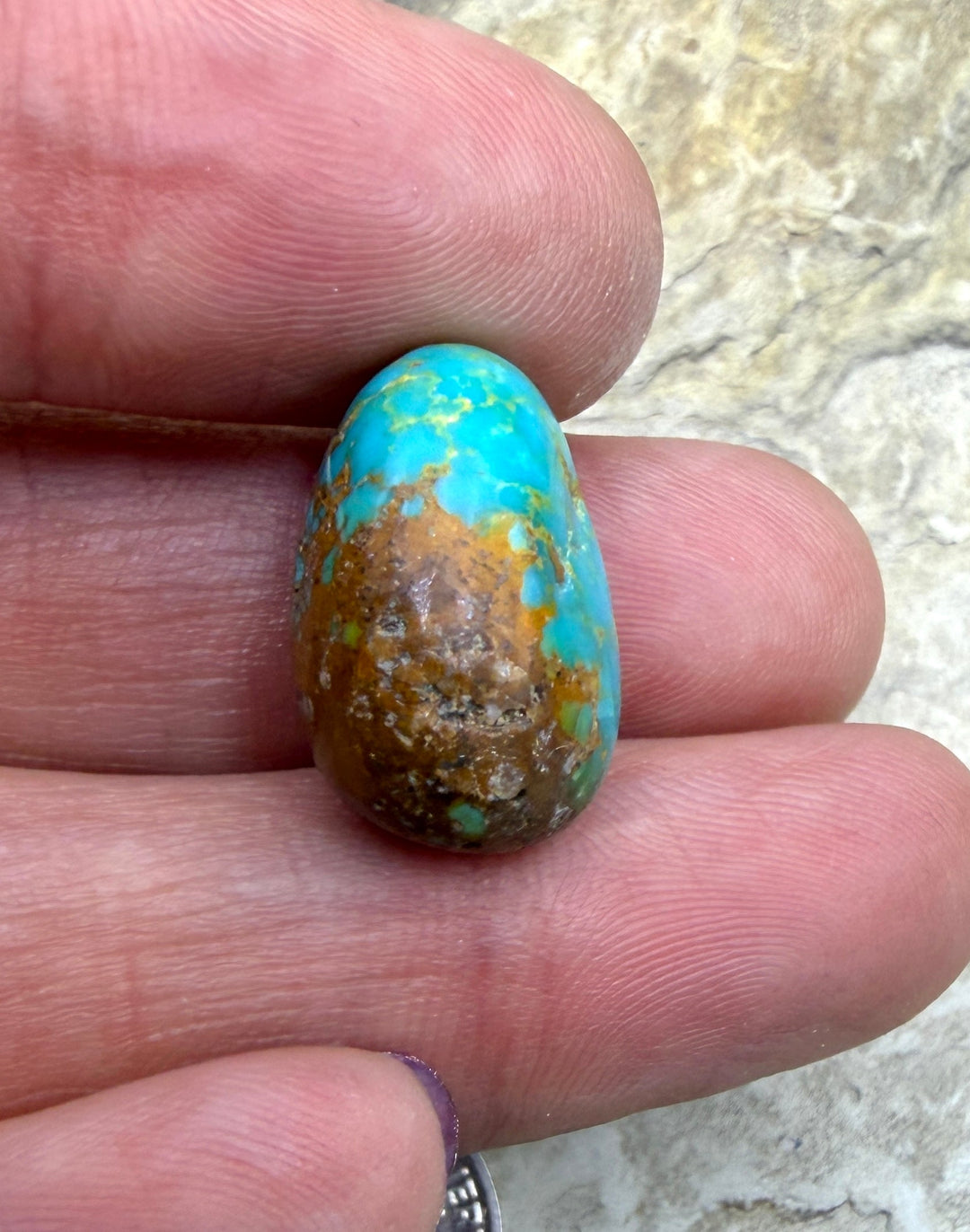 RARE Royston Turquoise (NV) HUGE Focal Bead 14x19x13mm