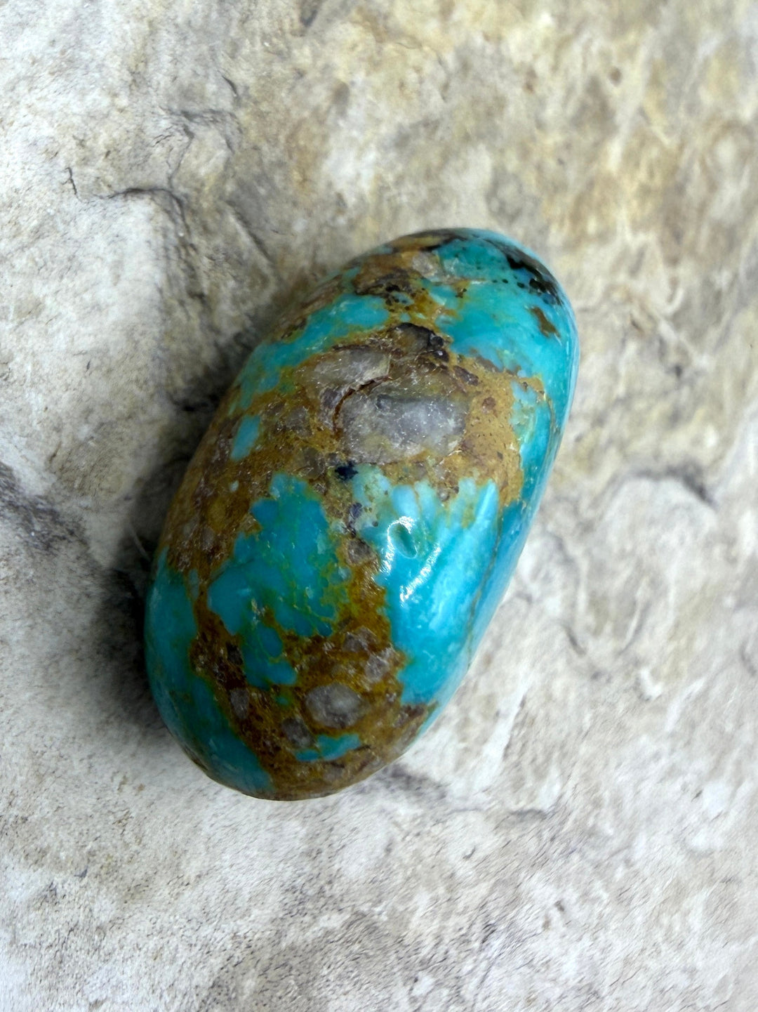RARE Royston Turquoise (NV) HUGE Focal Bead 16x25x12mm