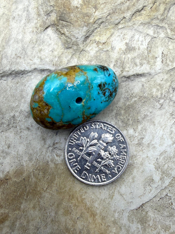 RARE Royston Turquoise (NV) HUGE Focal Bead 16x25x12mm