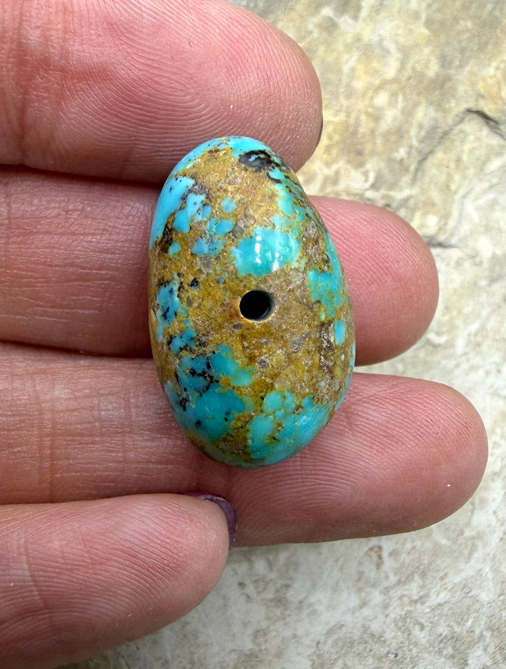 RARE Royston Turquoise (NV) HUGE Focal Bead 16x25x12mm