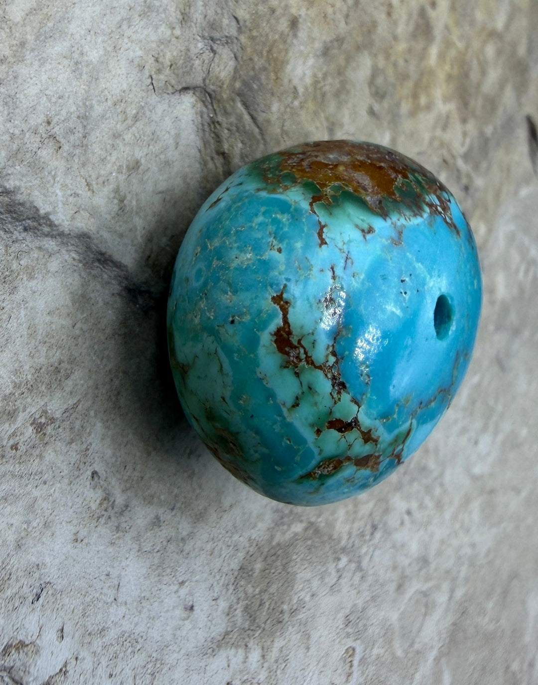 RARE Royston Turquoise (NV) HUGE Focal Bead 21x25x16mm